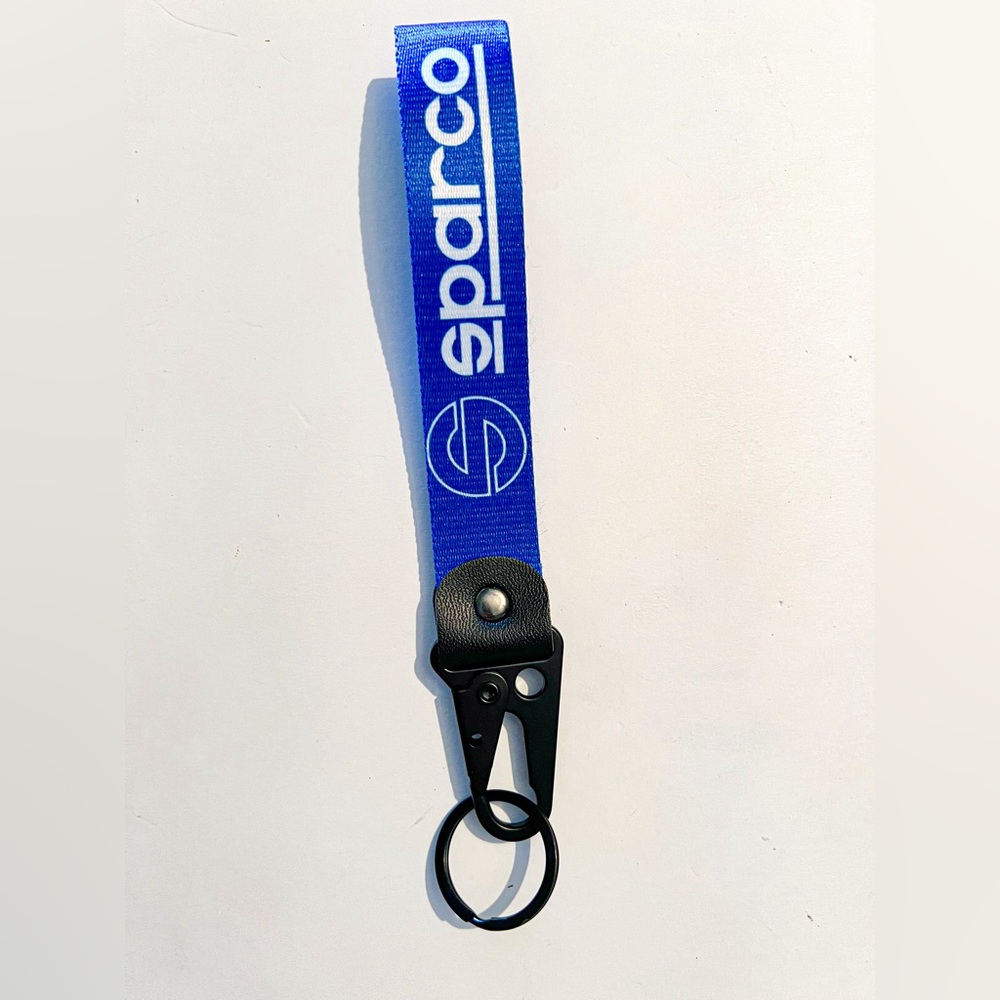 JDM Eagle Mouth Blue Sparco Keychain Spinner Keyring